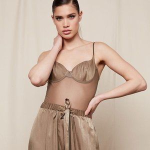 [Mimii] [New] MESH BODYSUIT-XS, Khaki